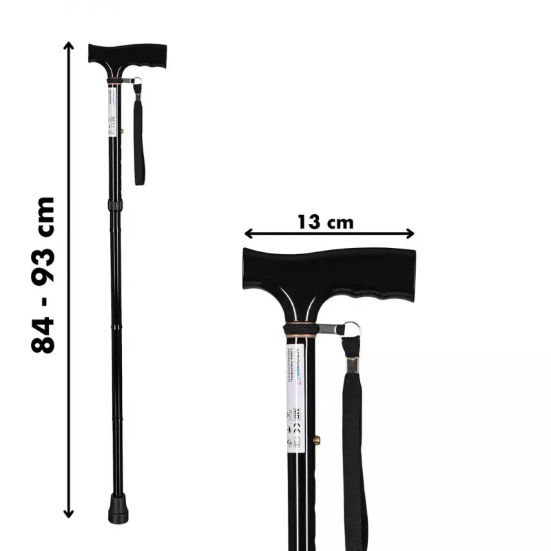 ActionMed LI100AM folding walking cane, black