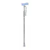 Folding mobility cane ActionMed LI101AM — silver, ergonomic grip, hand strap, slip-resistant, pitch control
