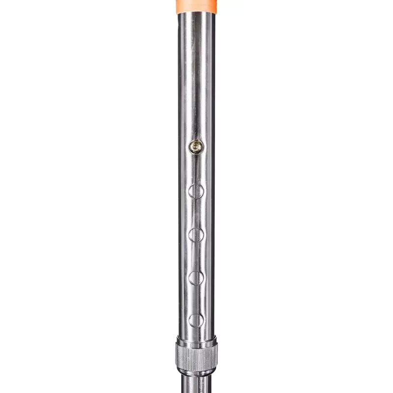 Folding mobility cane ActionMed LI101AM — silver, ergonomic grip, hand strap, slip-resistant, pitch control