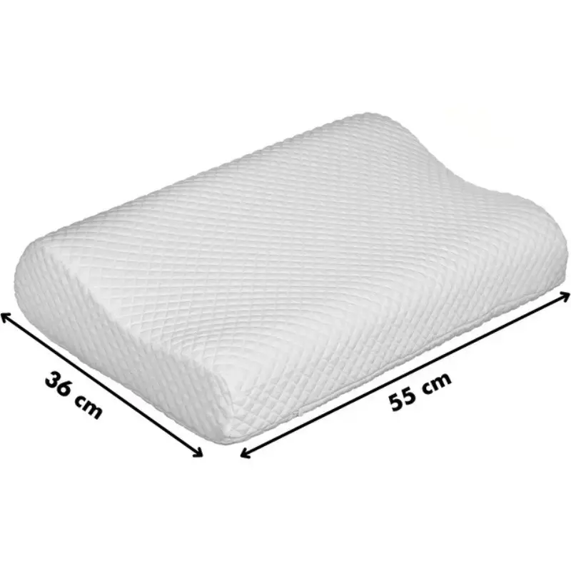 Orthopedic cervical pillow ActionMed CERVICAL MED PILLOW PO100AM — foam filler, 550×360×120 mm, washable cover, white