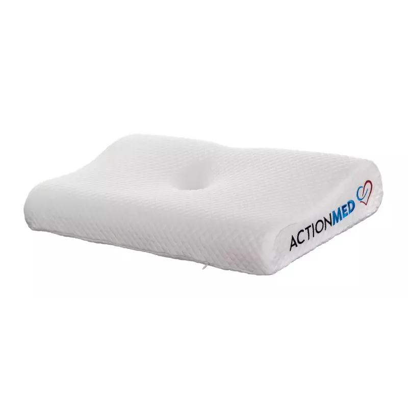 Orthopedic pillow ActionMed PO200AM — anatomical foam pillow for head and neck, 590×350 mm, max height 11 cm, washable cover