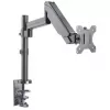 Manhattan Desk Mount for TV & Monitors (Full Motion Gas Spring), For screens 13 inch to 27 inch, Clamp or Grommet Assembly, VESA compatibility: 75x75mm and 100x100mm - check the dimensions of the four mounting holes on back of screen to ensure it fits, Max 8kg, Bracket