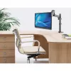 Manhattan Desk Mount for TV & Monitors (Full Motion Gas Spring), For screens 13 inch to 27 inch, Clamp or Grommet Assembly, VESA compatibility: 75x75mm and 100x100mm - check the dimensions of the four mounting holes on back of screen to ensure it fits, Max 8kg, Bracket