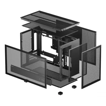 PC case DeepCool CH260 Micro Tower Black — Micro-ATX/Mini-ITX, tempered glass, USB-C, max GPU 413 mm