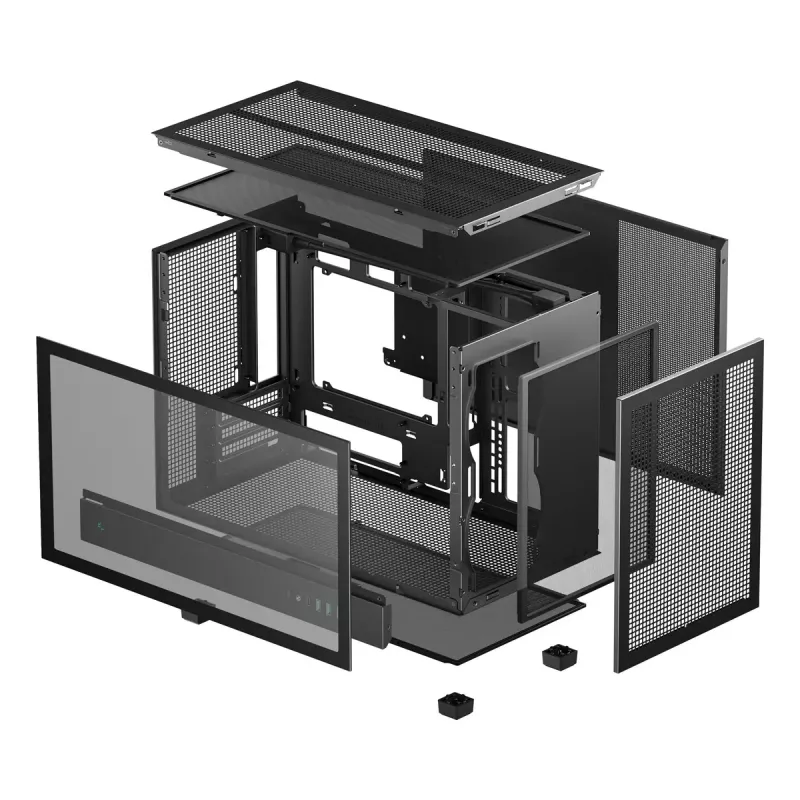 PC case DeepCool CH260 Micro Tower Black — Micro-ATX/Mini-ITX, tempered glass, USB-C, max GPU 413 mm