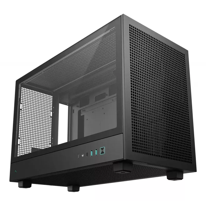 PC case DeepCool CH260 Micro Tower Black — Micro-ATX/Mini-ITX, tempered glass, USB-C, max GPU 413 mm