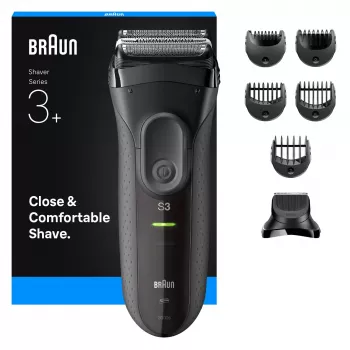 Braun 3000BT Battery Trimmer 5 7 mm Wet & Dry Black Grey