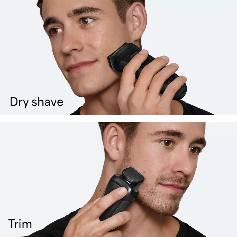 Braun 3000BT Battery Trimmer 5 7 mm Wet & Dry Black Grey
