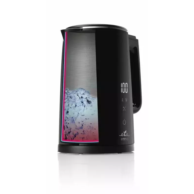 Electric kettle ETA Emma 1.5 L 2200 W stainless steel, black, 360° base