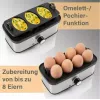 Electric egg cooker ProfiCook 501275 — stainless steel, 7‑egg capacity, omelette/poaching insert