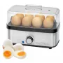Electric egg cooker ProfiCook 501275 — stainless steel, 7‑egg capacity, omelette/poaching insert