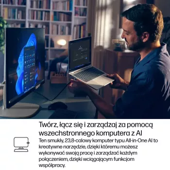 All-in-One PC HP EliteStudio 8 AiO G1i Ultra 5 23.8 inch FHD Touch IPS 16GB DDR5 512GB SSD Win11 Pro