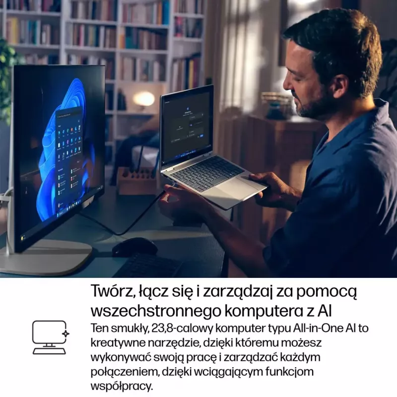 All-in-One PC HP EliteStudio 8 AiO G1i Ultra 5 23.8 inch FHD Touch IPS 16GB DDR5 512GB SSD Win11 Pro