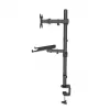 Manhattan Desk Mount for Monitors & Laptop Combo (Full Motion), For screens: 10-27 inch, Laptop up to 17 inch, Clamp Assembly, VESA compatibility: 75x75 and 100x100mm - check the dimensions of the four mounting holes on back of screen to ensure it fits, Max 8kg, Bracket