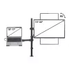 Manhattan Desk Mount for Monitors & Laptop Combo (Full Motion), For screens: 10-27 inch, Laptop up to 17 inch, Clamp Assembly, VESA compatibility: 75x75 and 100x100mm - check the dimensions of the four mounting holes on back of screen to ensure it fits, Max 8kg, Bracket
