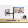 Manhattan Desk Mount for Monitors & Laptop Combo (Full Motion), For screens: 10-27 inch, Laptop up to 17 inch, Clamp Assembly, VESA compatibility: 75x75 and 100x100mm - check the dimensions of the four mounting holes on back of screen to ensure it fits, Max 8kg, Bracket