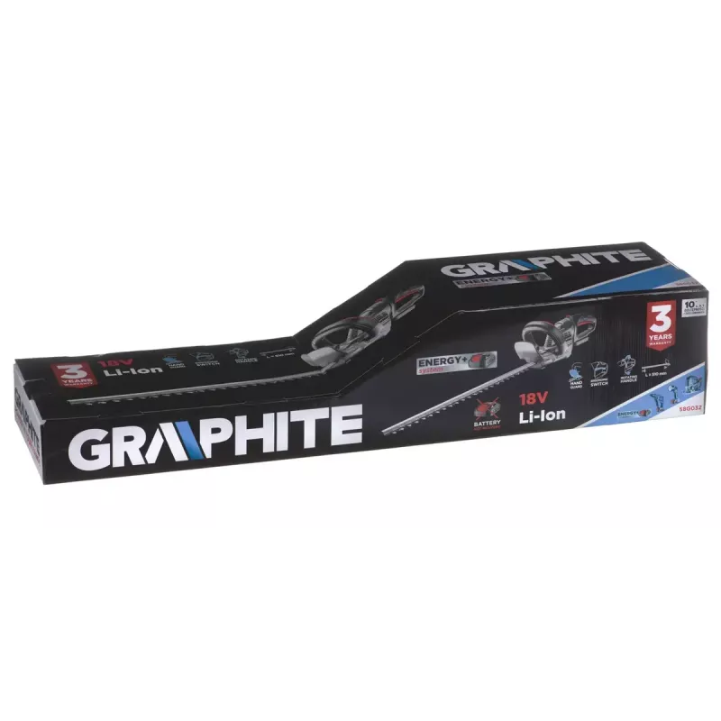 Cordless shears GRAPHITE 58G032, 51 cm cutting length, battery-powered garden tool