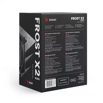 Heatsink/Radiator SAVIO SAVGCOFROSTBLACKX2 120 mm fan, LGA 1156/1155/1150/1151/1200/1366/1700 compatible, black