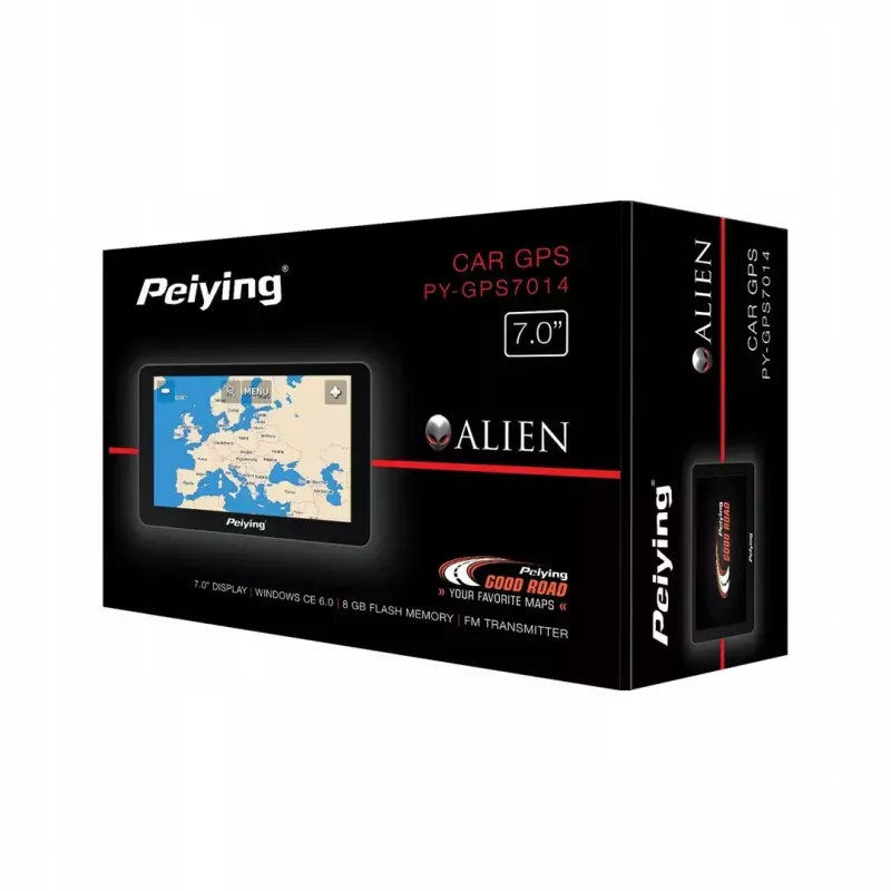 Car GPS Navigator Peiying PY-GPS7014.1 with 7-inch display and preloaded EU maps