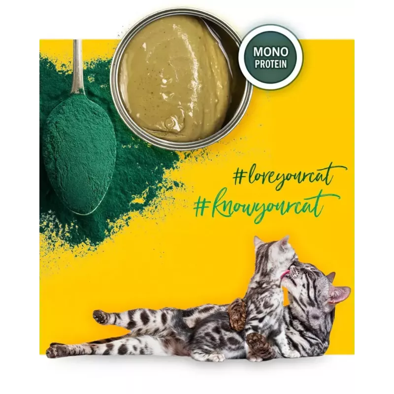 Wet cat food 3coty Chicken with spirulina for kittens and nursing cats 80 g, complete feed, 19% protein, 8% fat