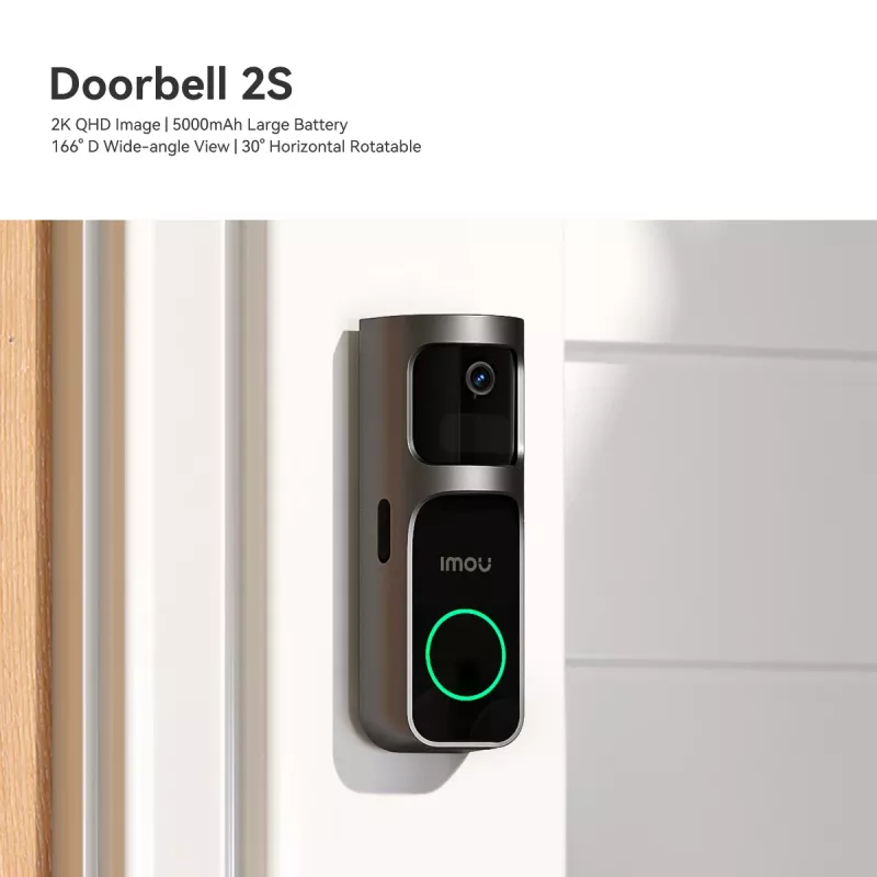 Imou Doorbell 2S Kit Black 3 MP Wireless Wall Mount