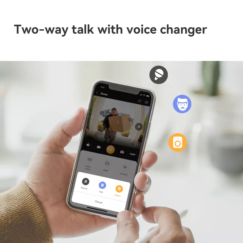 Imou Doorbell 2S Kit Black 3 MP Wireless Wall Mount
