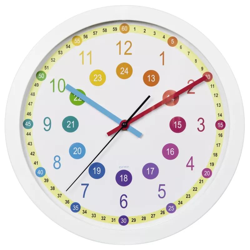 Hama Easy Learning Quartz clock Circle Multicolour, White
