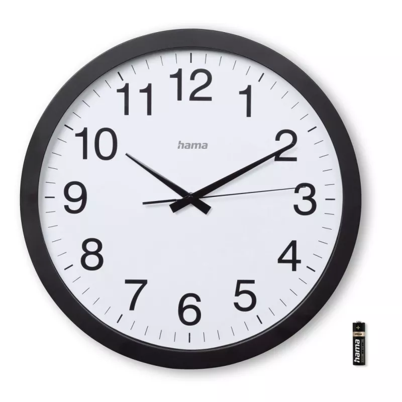 Hama Aruba Quartz clock Circle Black, White