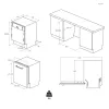 Candy RapidÓ CIP 3E7L0W Fully built-in 13 place settings