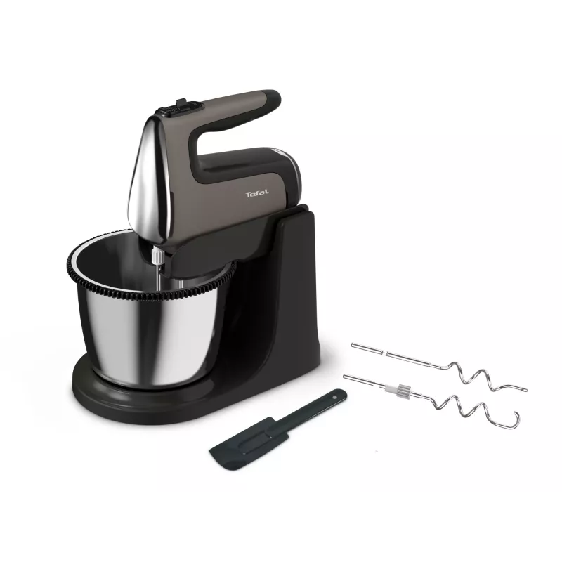 Tefal Powermix Silence HT654E38 hand mixer with stand bowl 600 W grey/black
