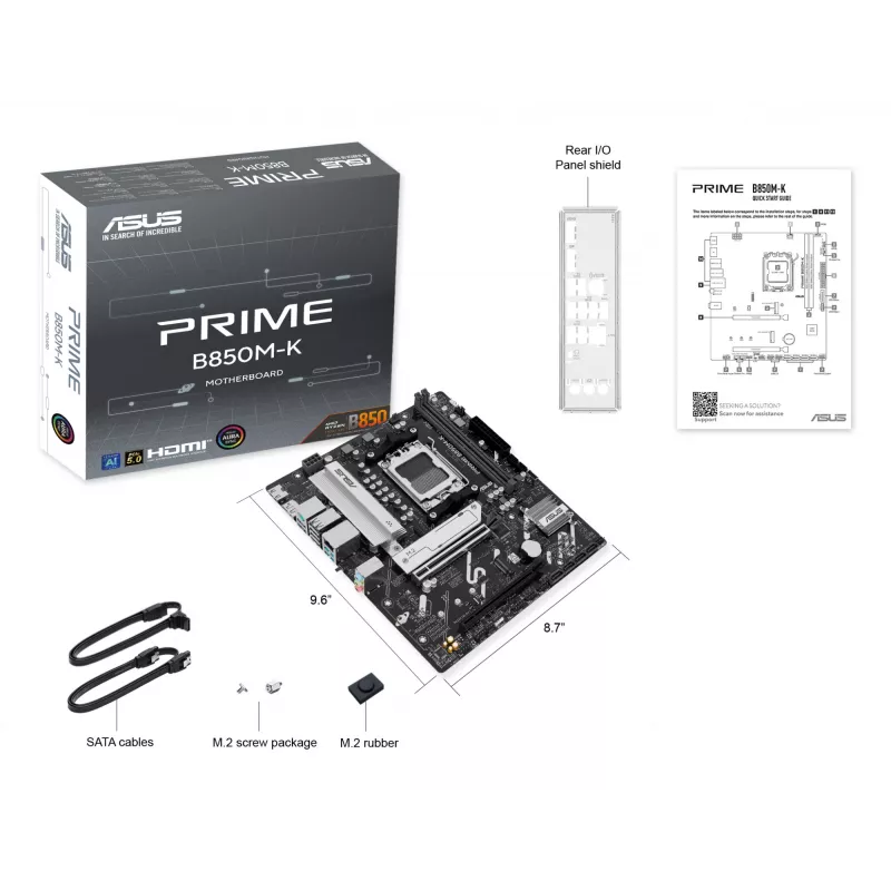 Motherboard ASUS PRIME B850M-K AMD B850 Socket AM5 micro ATX