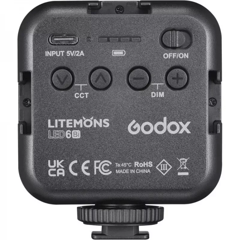 Camcorder flash Godox LED6BI Black 6500K Battery 10h