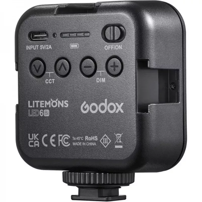 Camcorder flash Godox LED6BI Black 6500K Battery 10h