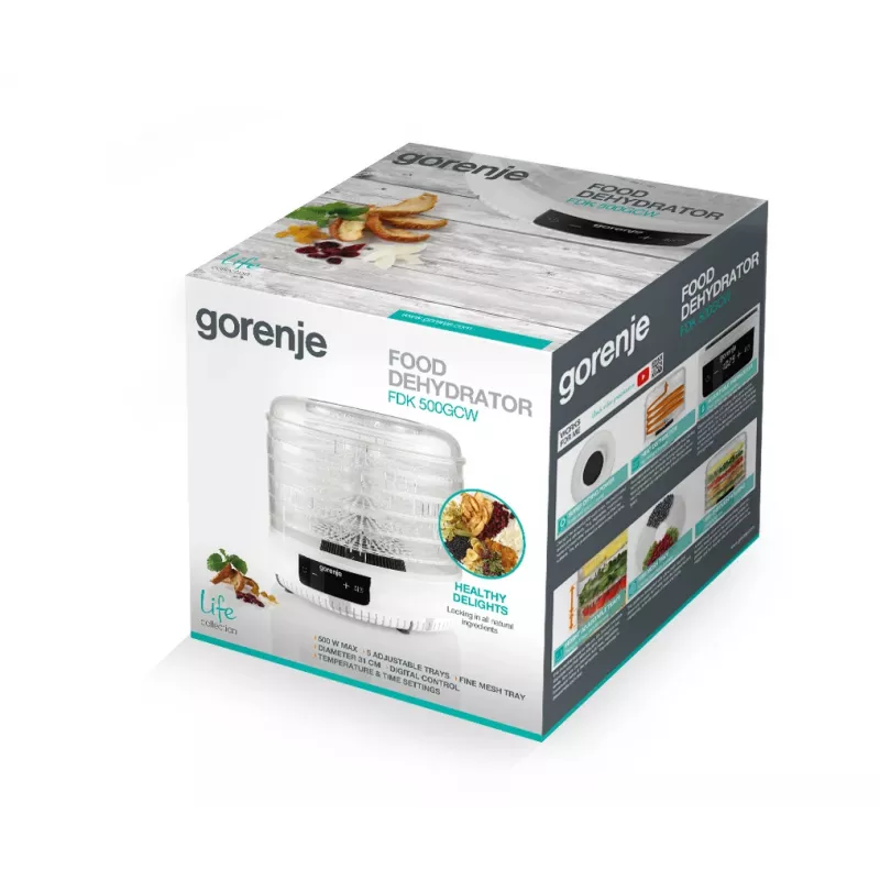 Gorenje FDK500GCW food dehydrator White 500 W