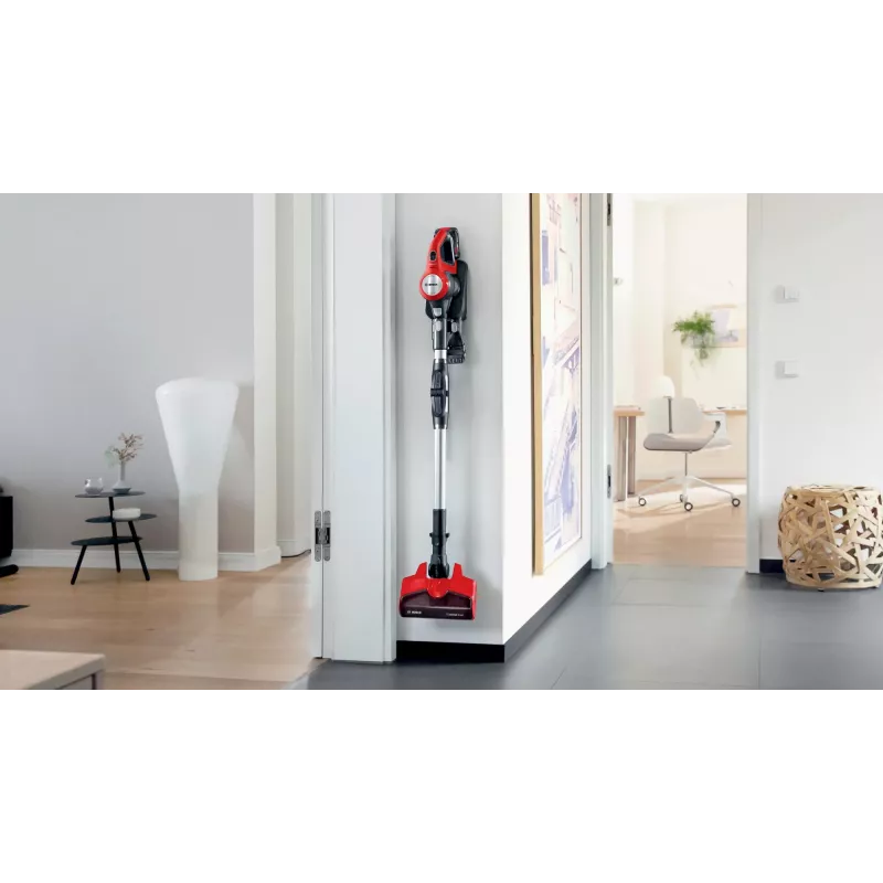 Bosch BCS711PET stick vacuum/electric broom Battery Dry Bagless 0.3 L Black, Red 3 Ah