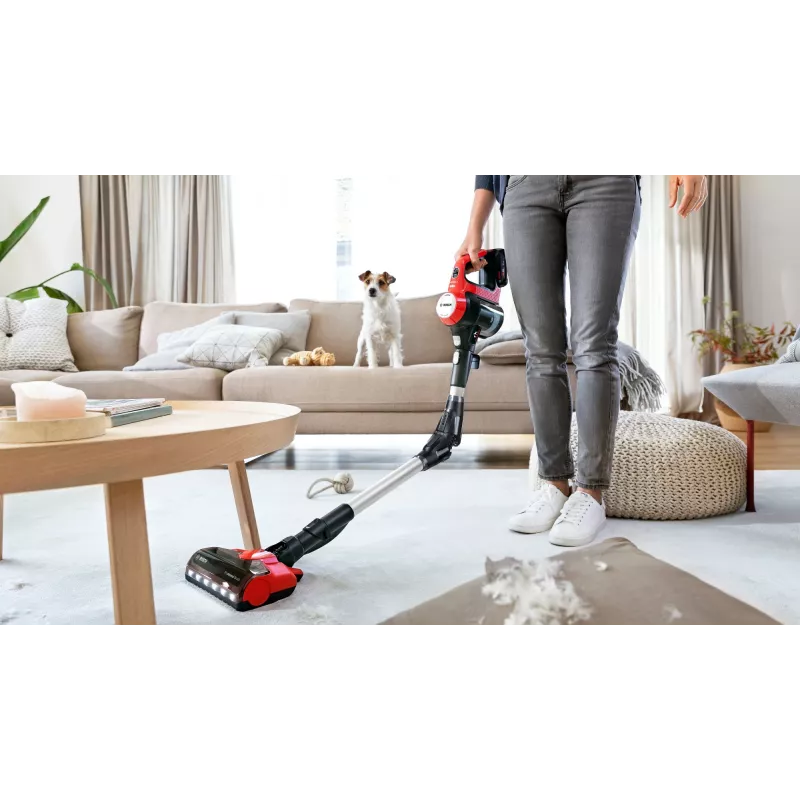 Bosch BCS711PET stick vacuum/electric broom Battery Dry Bagless 0.3 L Black, Red 3 Ah