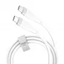 USB-C to USB-C charging/data cable j5create JUCX17W, 60W, liquid silicone, 1.8 m, white