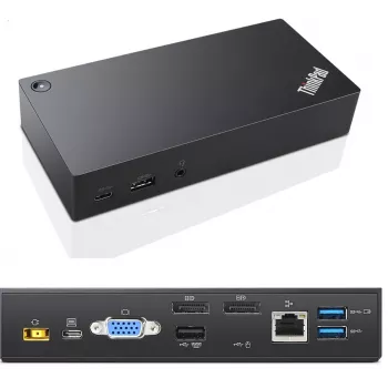Lenovo 03X7194 laptop dock/port replicator Wired USB 3.2 Gen 1 (3.1 Gen 1) Type-C Black