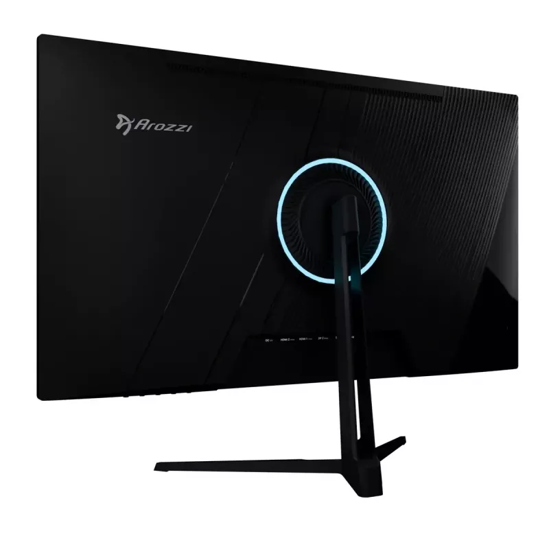 27 inch Arozzi Nova computer monitor, 2560 x 1440 Quad HD, IPS LED, 1 ms, VESA, built-in speakers — Black