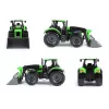 Mechanical toy tractor Lena Deutz-Fahr Worxx with 74 cm length and detachable trailer
