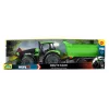 Mechanical toy tractor Lena Deutz-Fahr Worxx with 74 cm length and detachable trailer