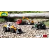 Mechanical toy tractor Lena Deutz-Fahr Worxx with 74 cm length and detachable trailer