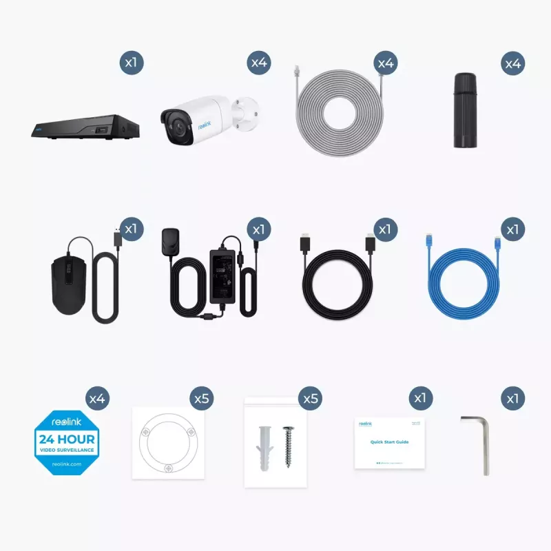 Surveillance Camera Reolink NVS8-5MB4 5MP Wired
