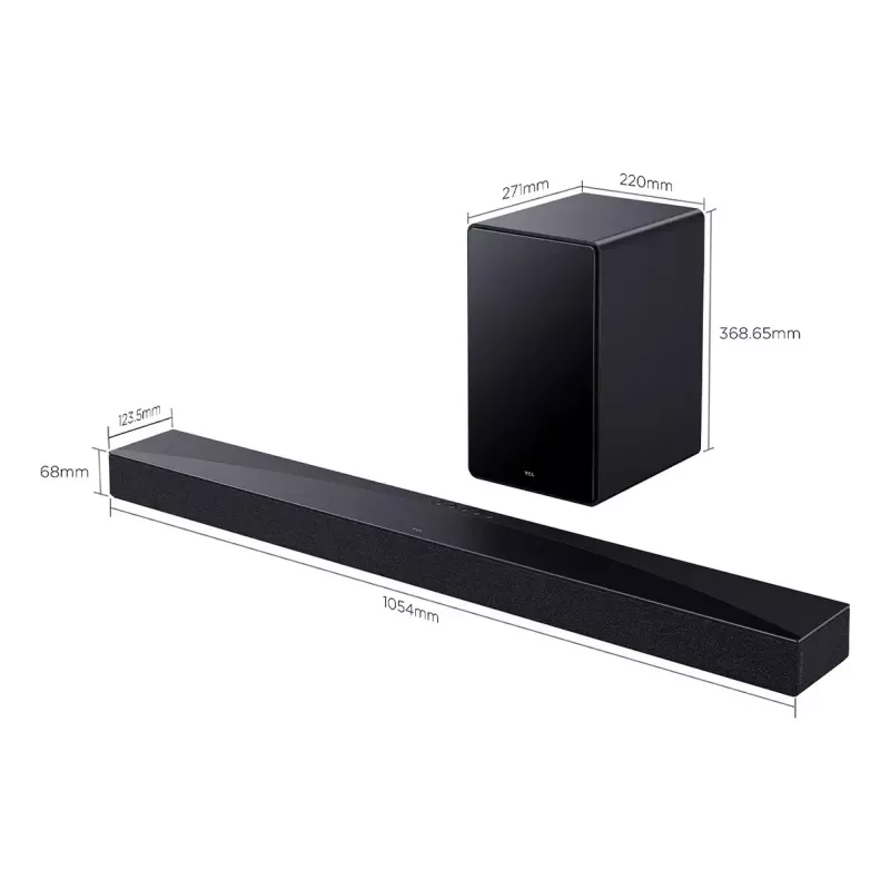 Soundbar TCL Q Q65H 5.1ch home theater, 580 W RMS, wireless active subwoofer 100 W, Dolby Atmos/DTS-X, black