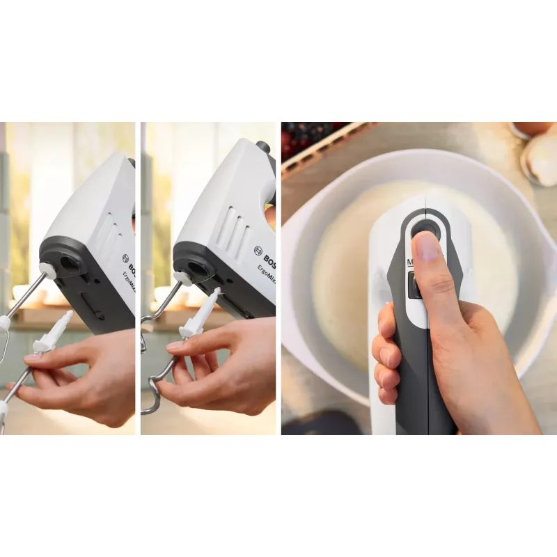 Bosch MFQ37490 mixer Hand mixer 750 W Grey, White