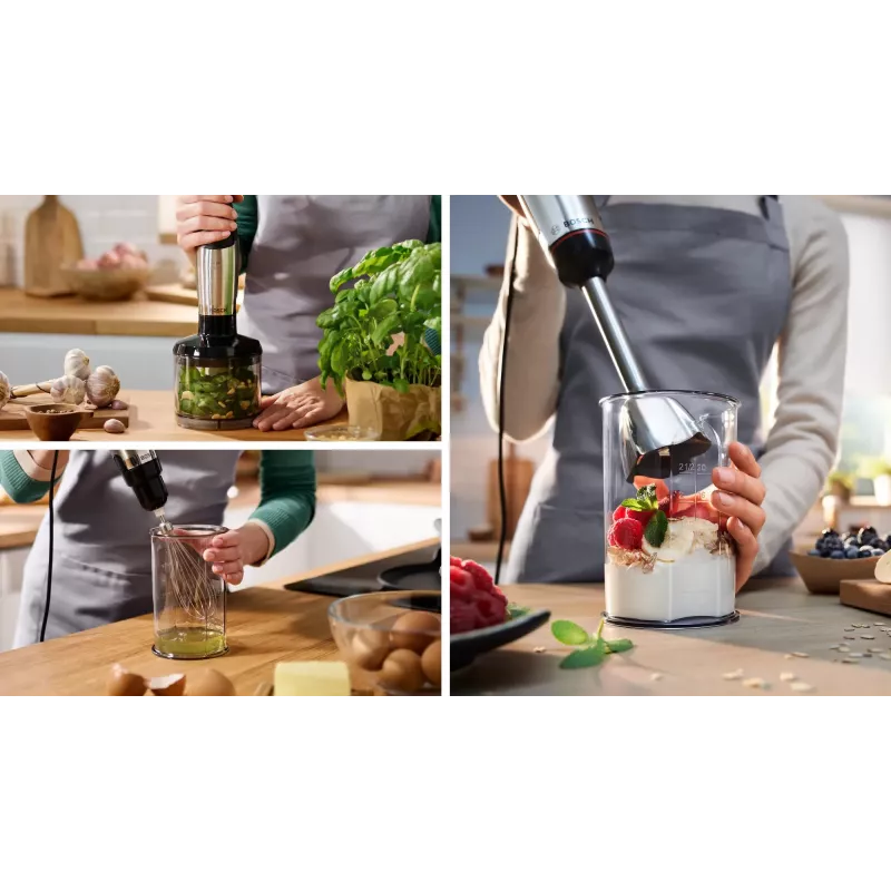 Bosch Serie 6 MSM6M621 blender 0.5 L Immersion blender 1000 W Black, Stainless steel