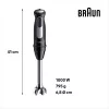 Braun MultiQuick 5 MQ55.254MBK 0.5 L Immersion blender 1000 W Black, Stainless steel