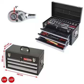 Mechanics Tool Set KS Tools 918.0200 99 Tools Chromium-Vanadium Steel