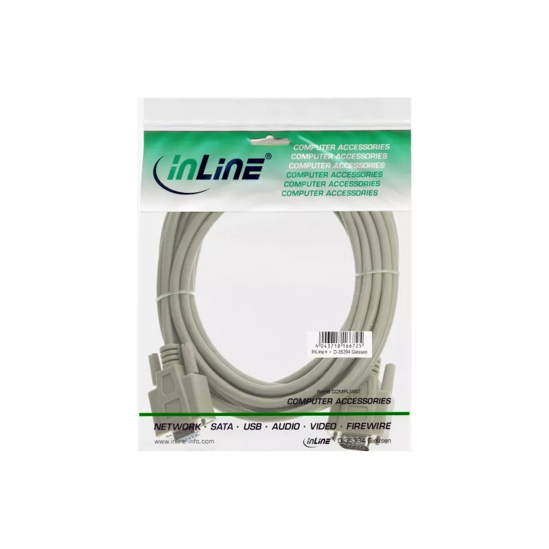 VGA Cable InLine 17732 15 HD male female beige 2m