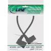InLine power cable C13 / C14, black, angled, 1m